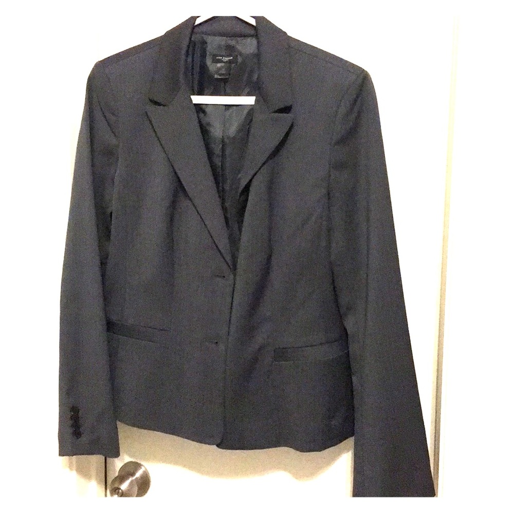 Gray pinstripe blazer